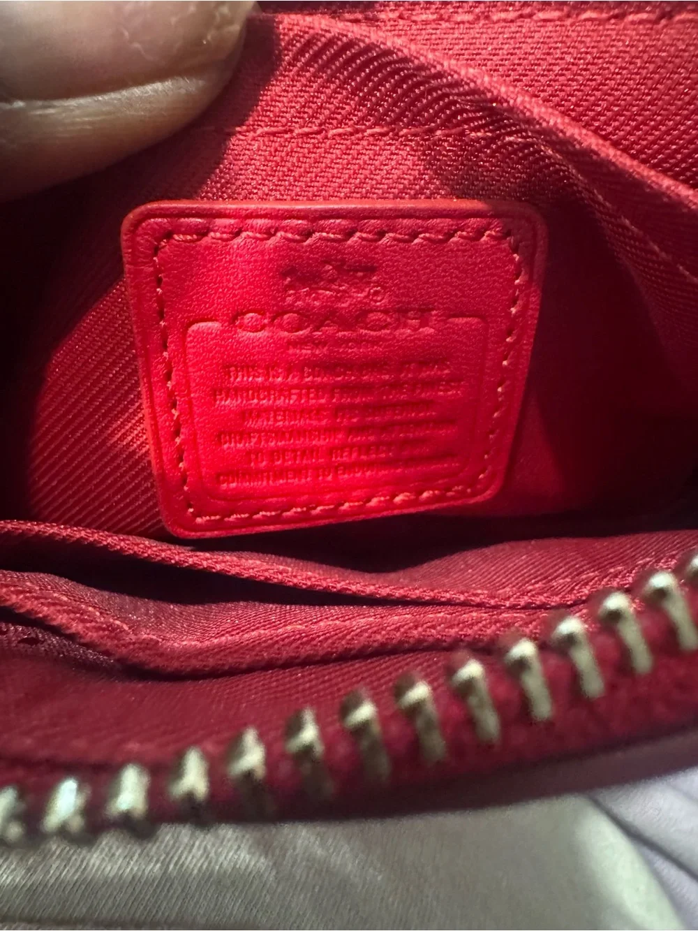 Coach nolita 15 red Leather Chain Strap new w/tags